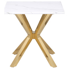 Visalia 3-piece Faux Marble Coffee and End Table Set White