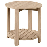 Best Furniture Outlet - Coaster - Fowler 1-shelf Round Engineered Wood Side End Table Natural - 710287