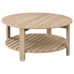 Fowler 3-piece Round Coffee and End Table Set Natural