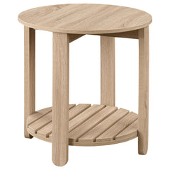 Fowler 3-piece Round Coffee and End Table Set Natural