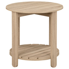 Fowler 3-piece Round Coffee and End Table Set Natural