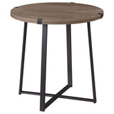 Best Furniture Outlet - Coaster - Marcus Round Engineered Wood Side End Table Light Brown - 710297