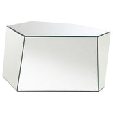 Best Furniture Outlet - Coaster - Capella Mirrored Abstract Geometric Coffee Table Silver - 710446
