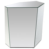 Best Furniture Outlet - Coaster - Capella Mirrored Abstract Geometric End Table Silver - 710447
