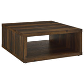 Best Furniture Outlet - Coaster - Frisco Square Engineered Wood Coffee Table Dark Pine - 710508