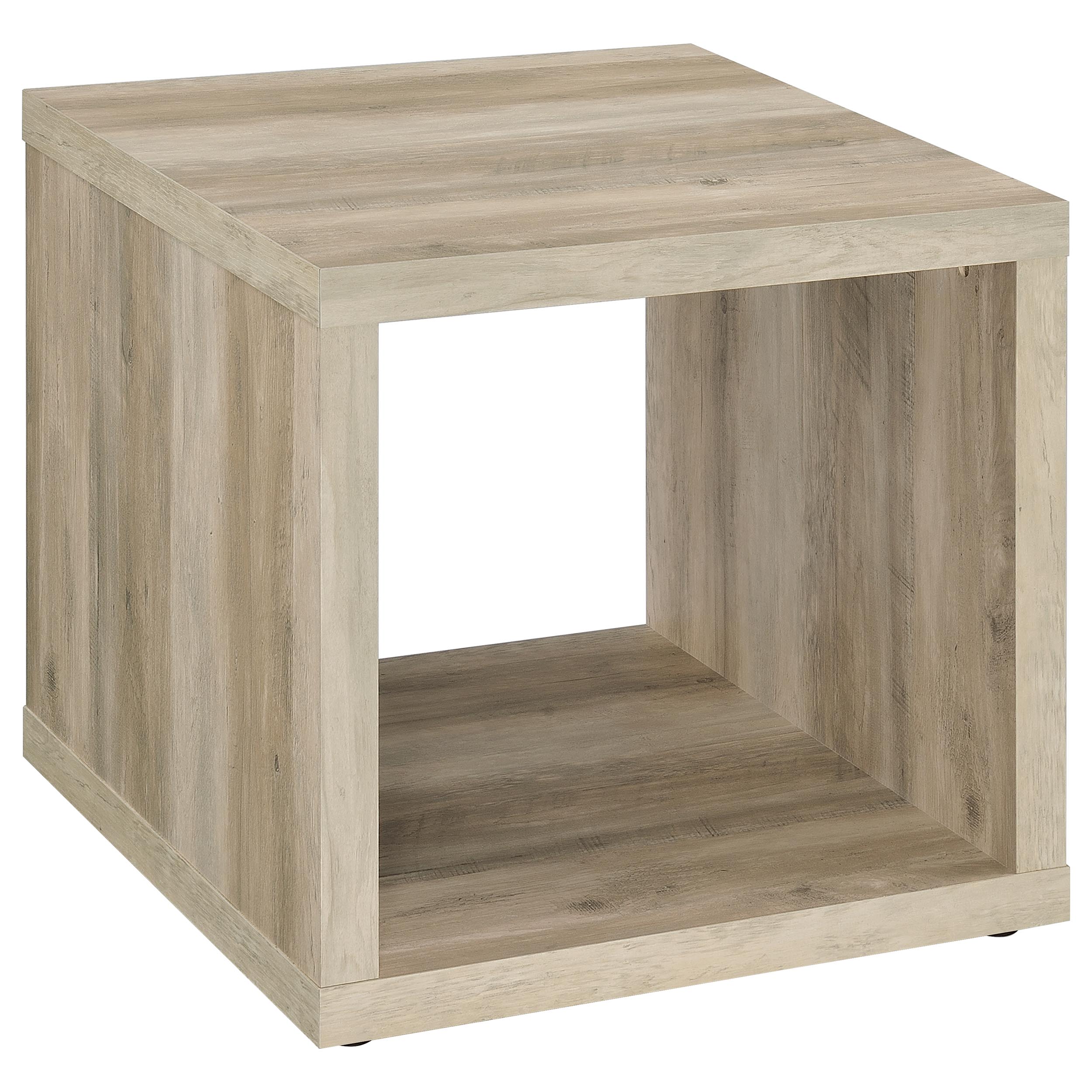 Best Furniture Outlet - Coaster - Frisco Square Engineered Wood Side End Table Distressed Pine - 710517