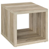 Best Furniture Outlet - Coaster - Frisco Square Engineered Wood Side End Table Distressed Pine - 710517