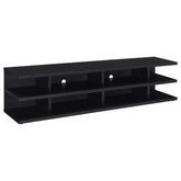 Best Furniture Outlet - Coaster - Cartmill 78-inch 2-tier TV Stand Media Console Black - 710533