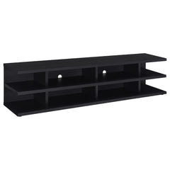Best Furniture Outlet - Coaster - Cartmill 78-inch 2-tier TV Stand Media Console Black - 710533