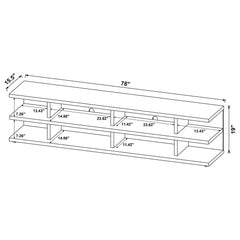 Cartmill 78-inch 2-tier TV Stand Media Console Mango