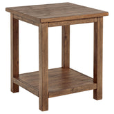 Best Furniture Outlet - Coaster - Payne Wood End Table with Shelf Distressed Brown - 710546
