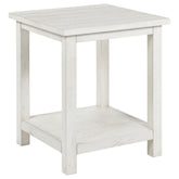 Best Furniture Outlet - Coaster - Payne Wood End Table with Shelf Distressed White - 710556