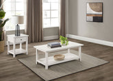 Best Furniture Outlet - Coaster - Payne 2-piece Coffee and 1-drawer End Table Set White - 710558-S2