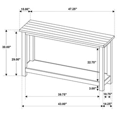 Payne Wood Entryway Sofa Console Table Java