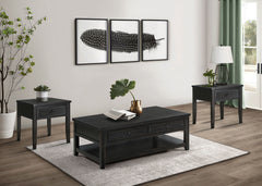 Best Furniture Outlet - Coaster - Concord 3-piece Coffee and End Table Set Distressed Java - 710578-S3