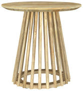 Best Furniture Outlet - Coaster - Touhy Round Solid Wood End Side Table Natural Mango - 710607