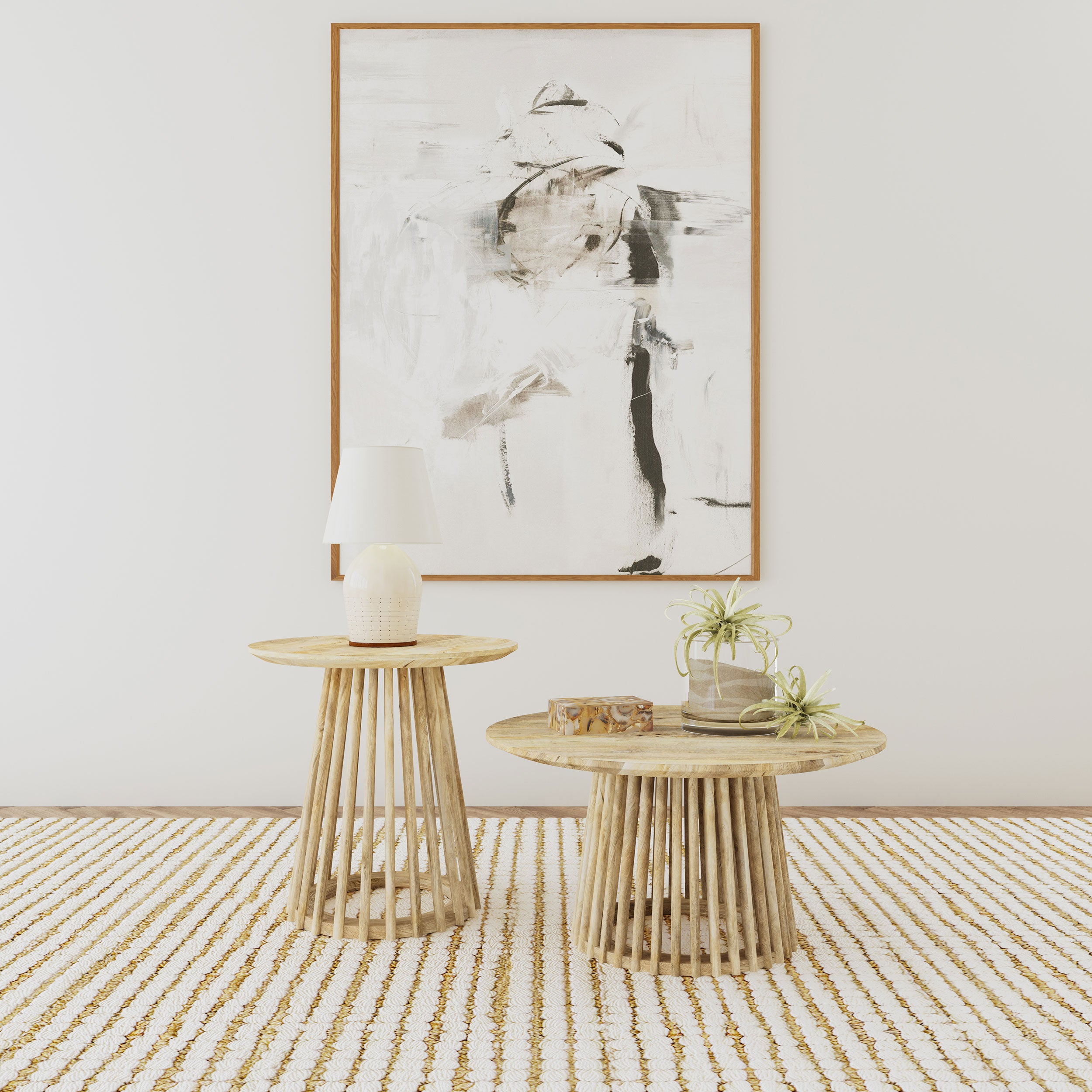 Best Furniture Outlet - Coaster - Touhy 2-piece Round Coffee and End Table Set Natural Mango - 710608-S2
