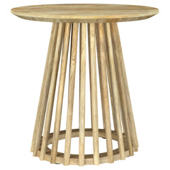 Touhy 2-piece Round Coffee and End Table Set Natural Mango