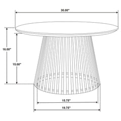 Touhy Round Solid Wood Cocktail Coffee Table Natural Mango