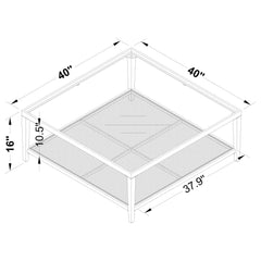 Amherst 2-piece Coffee and End Table Set Black