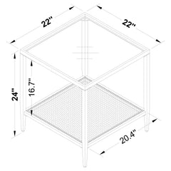 Amherst 2-piece Coffee and End Table Set Black