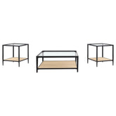 Best Furniture Outlet - Coaster - Amherst 3-piece Coffee and End Table Set Black - 710658-S3