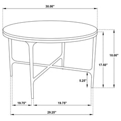 Hermas 3-piece Round Marble Coffee and End Table Set White