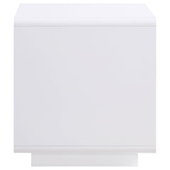 Paseo Square End Side Table White High Gloss