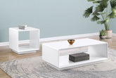 Best Furniture Outlet - Coaster - Paseo 2-piece Coffee and End Table Set White High Gloss - 710768-S2