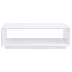 Paseo Rectangular Cocktail Coffee Table White High Gloss