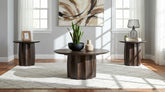 Best Furniture Outlet - Coaster - Cayenne 3-piece Solid Mango Wood Coffee Table Set Walnut - 710778-S3