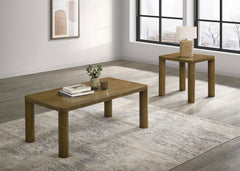 Best Furniture Outlet - Coaster - Castlewood 2-piece Cocktail Coffee Table Set Brown Oak - 710858-S2