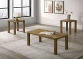 Best Furniture Outlet - Coaster - Castlewood 3-piece Cocktail Coffee Table Set Brown Oak - 710858-S3