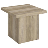 Best Furniture Outlet - Coaster - Devar Square Engineered Wood End Table Distressed Pine - 710877