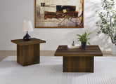 Best Furniture Outlet - Coaster - Devar 2-piece Square Coffee and End Table Set Dark Pine - 710888-S2