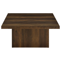 Devar 2-piece Square Coffee and End Table Set Dark Pine