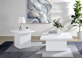 Best Furniture Outlet - Coaster - Devar 2-piece Square Coffee End Table Set White High Gloss - 710898-S2