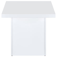 Devar 3-piece Square Coffee End Table Set White High Gloss
