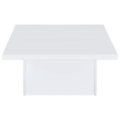 Devar 3-piece Square Coffee End Table Set White High Gloss