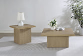 Best Furniture Outlet - Coaster - Devar 2-piece Square Cocktail Coffee End Table Set Latte - 710918-S2