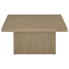 Devar 3-piece Square Cocktail Coffee End Table Set Latte