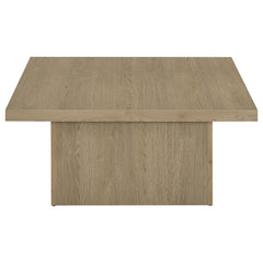 Devar 3-piece Square Cocktail Coffee End Table Set Latte
