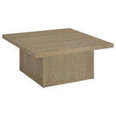 Best Furniture Outlet - Coaster - Devar Square Engineered Wood Cocktail Coffee Table Latte - 710918
