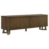 Best Furniture Outlet - Coaster - Trotter 71-inch 4-Door Wood TV Stand Media Console Brown - 720133
