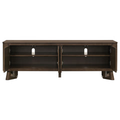 Trotter 71-inch 4-Door Wood TV Stand Media Console Brown