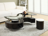 Best Furniture Outlet - Coaster - Buckley 3-piece Coffee Table and Stools Set Cappuccino - 720218