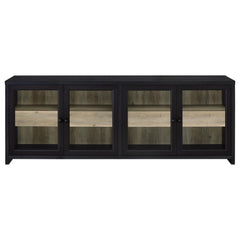 Denison 3-piece Entertainment Center 79-inch TV Stand Black
