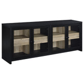 Best Furniture Outlet - Coaster - Denison 79-inch 4-door TV Stand Media Console Black - 720223