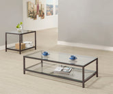 Best Furniture Outlet - Coaster - Trini 2-piece Coffee and End Table Set Black Nickel - 720228-S2