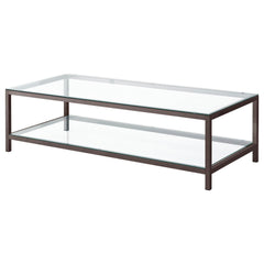 Trini 2-piece Coffee and End Table Set Black Nickel